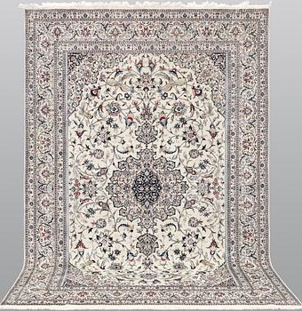 A part silk Nain carpet, 324 x 218 cm.