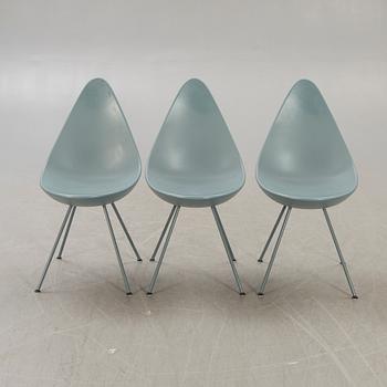 Arne Jacobsen, stolar 6 st "Droppen" för Fritz Hansen 2014.