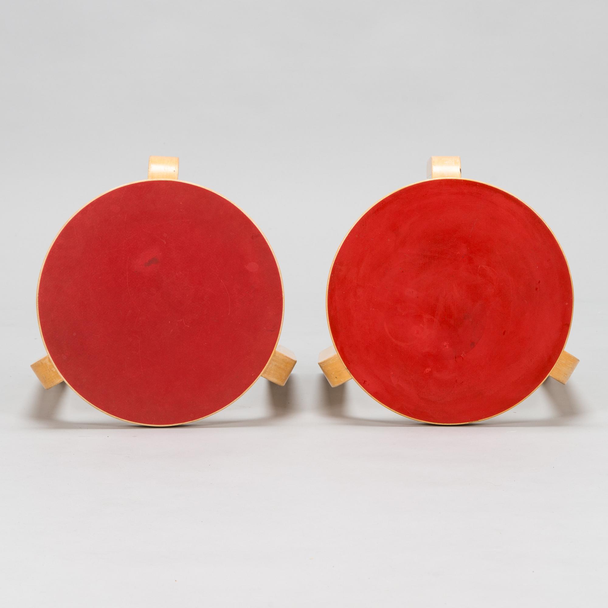 Alvar Aalto, a 1960's '82' table and six '66' stools for O.Y. Huonekalu-ja Rakennustyötehdas A.B.