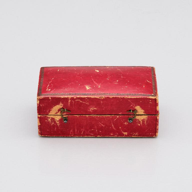 A jewelled gold and enamel box, Otto Keibel, St Petersburg 1799, Empire.