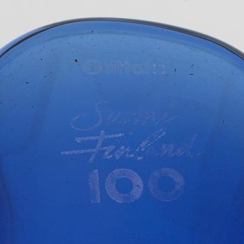 Alvar Aalto, four glass vases, Iittala, Finland.