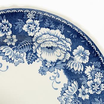 Servis, "Blue & White", 44 delar, flintgods, Mason's Crabtree & Evelyn, London, samtida.