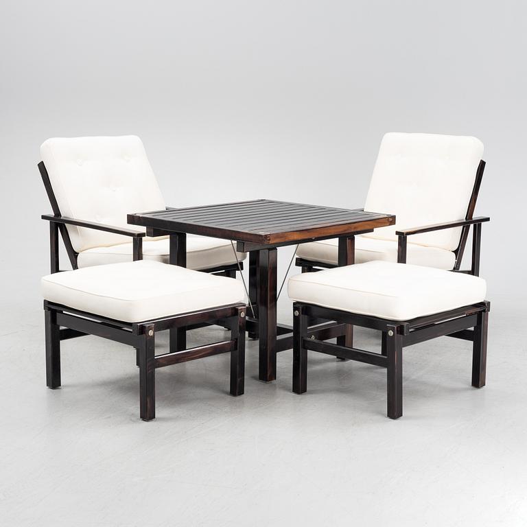 Elsa Stackelberg, a five-piece garden furniture suite, Fri Form, second half of the 20th Century.