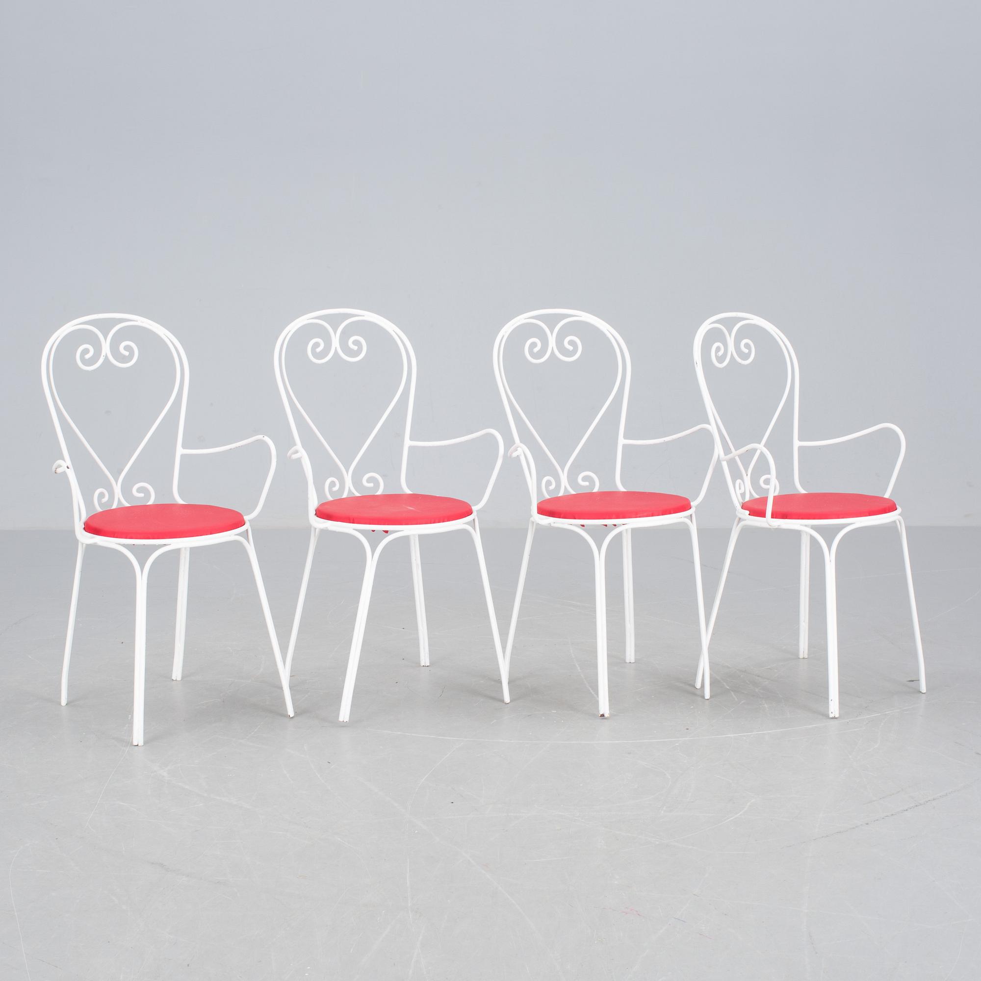 CAFÉSTOLAR, 4 stycken, 1900-talets mitt.