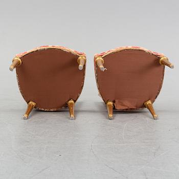 A pair of Gustavian chairs, second half of the 18th Century.