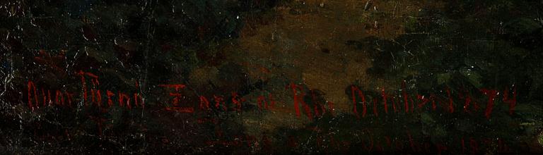 OSCAR TÖRNÅ, olja på duk, sign o dat 1874.