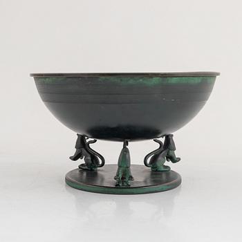 Nils Fougstedt, a bronze bowl, FAK Brons (Fabriksaktiebolaget Kronsilver), 1930's.