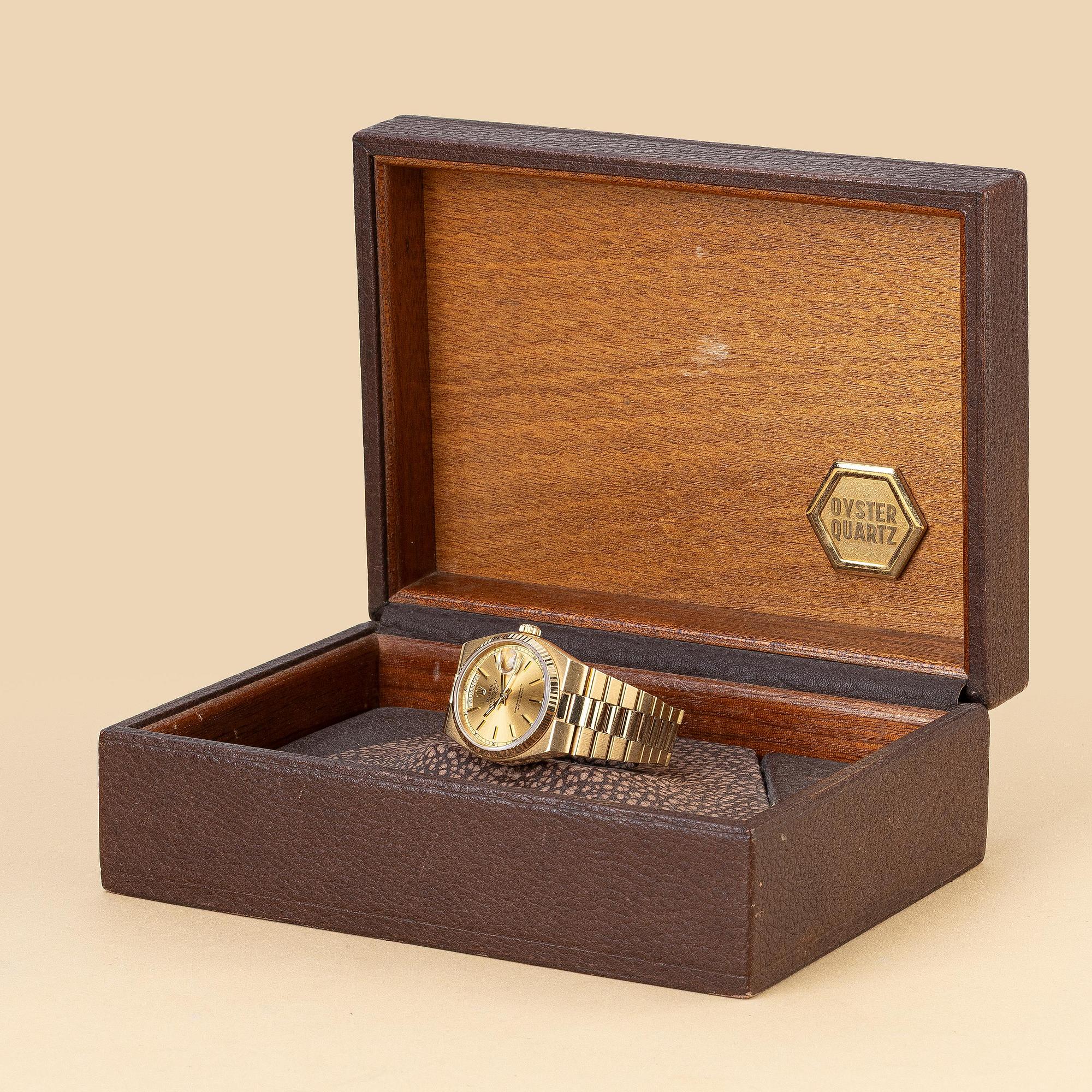 Rolex, Oysterquartz, Day-Date, "Finish Day", ca 1986.