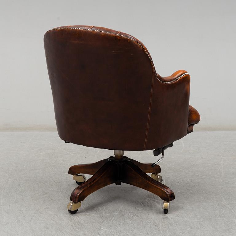 A leather chair, second half of the 20th century.