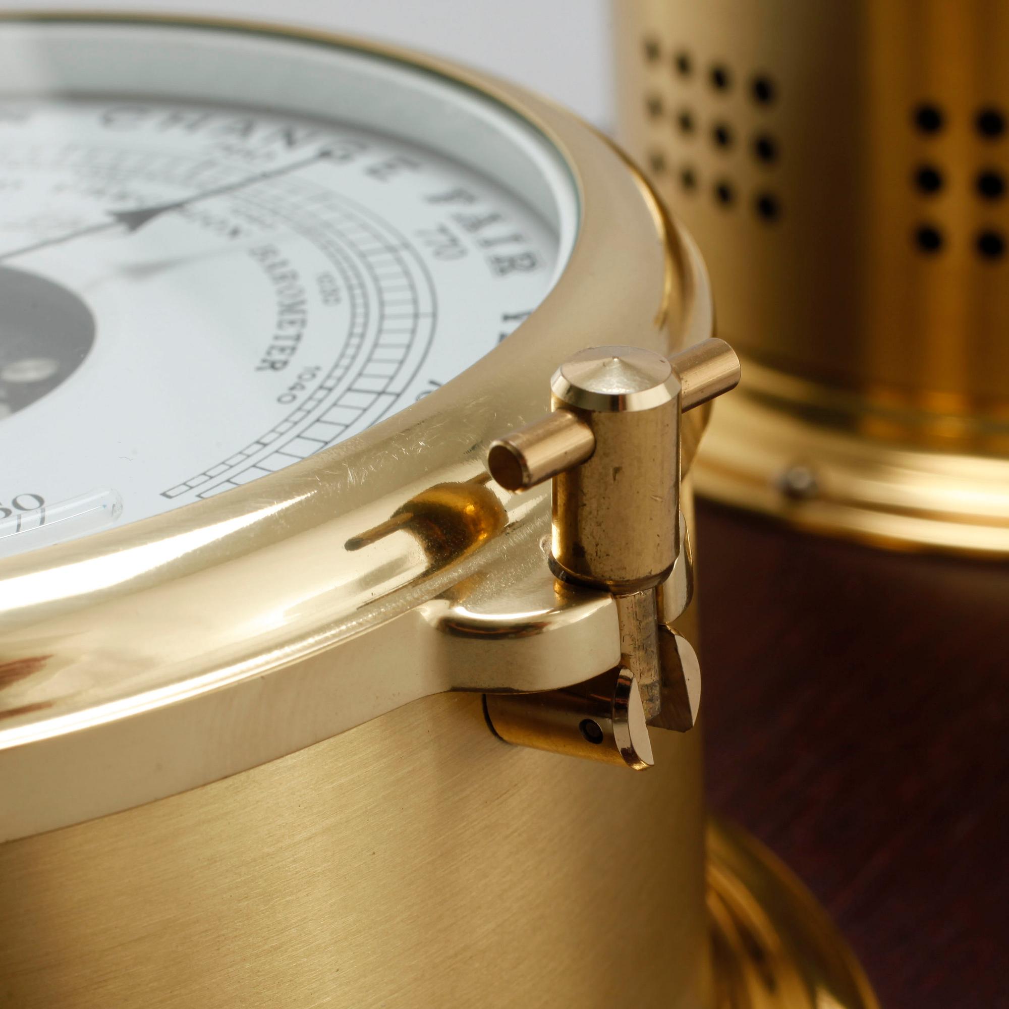 A barometer and clock by Schatz, Germany, second half of the 20th century.