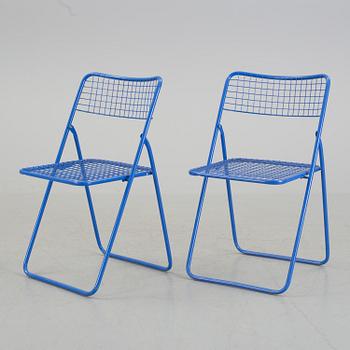 NILS GAMMELGAARD, five 'Ted Net' metal folding chairs from IKEA, 1970's/80's.