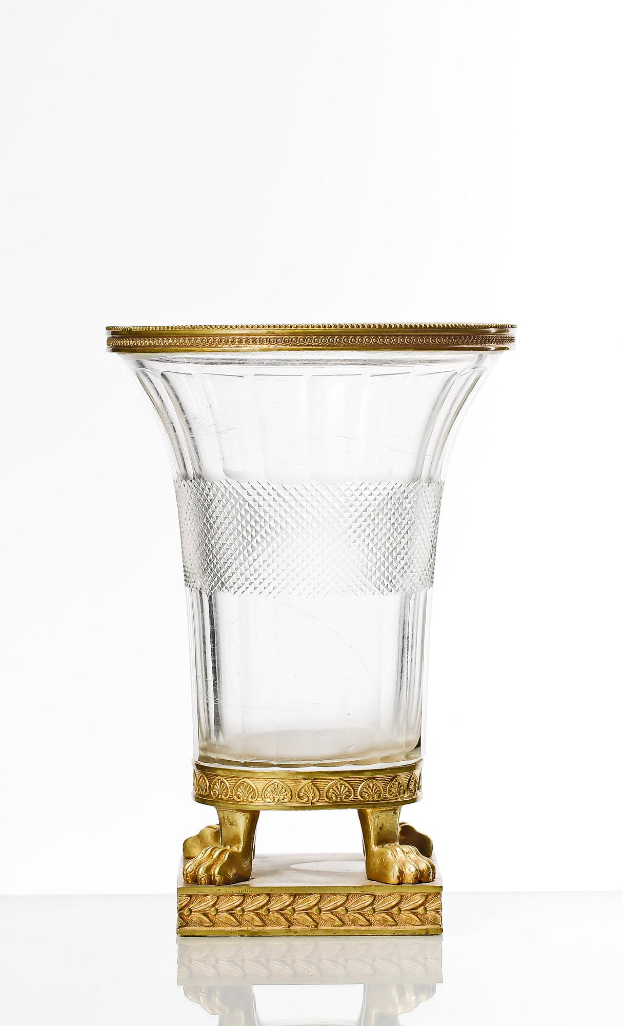 VAS, glas och brons, empirestil, 1800-tal.