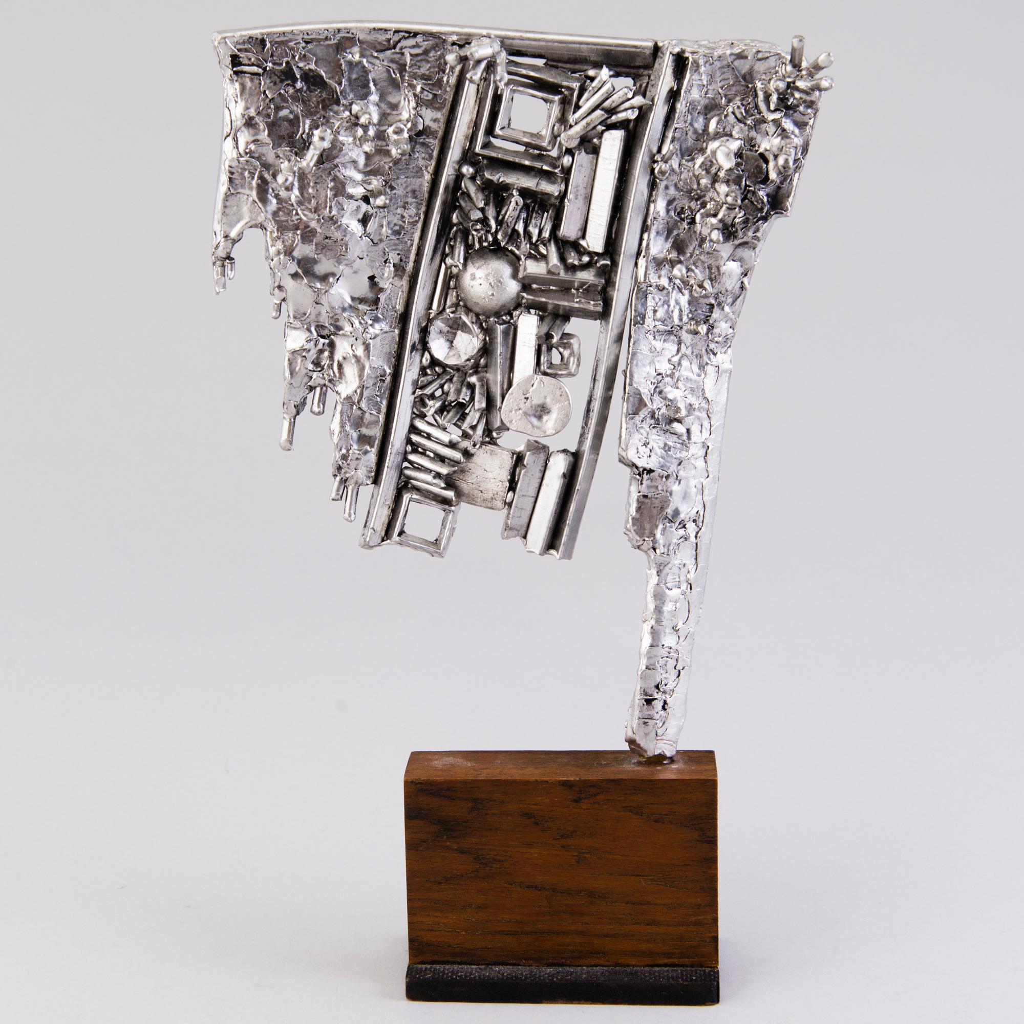 ÅKE LAGERBORG, SKULPTUR, metallegering, signerad och daterad 1980.