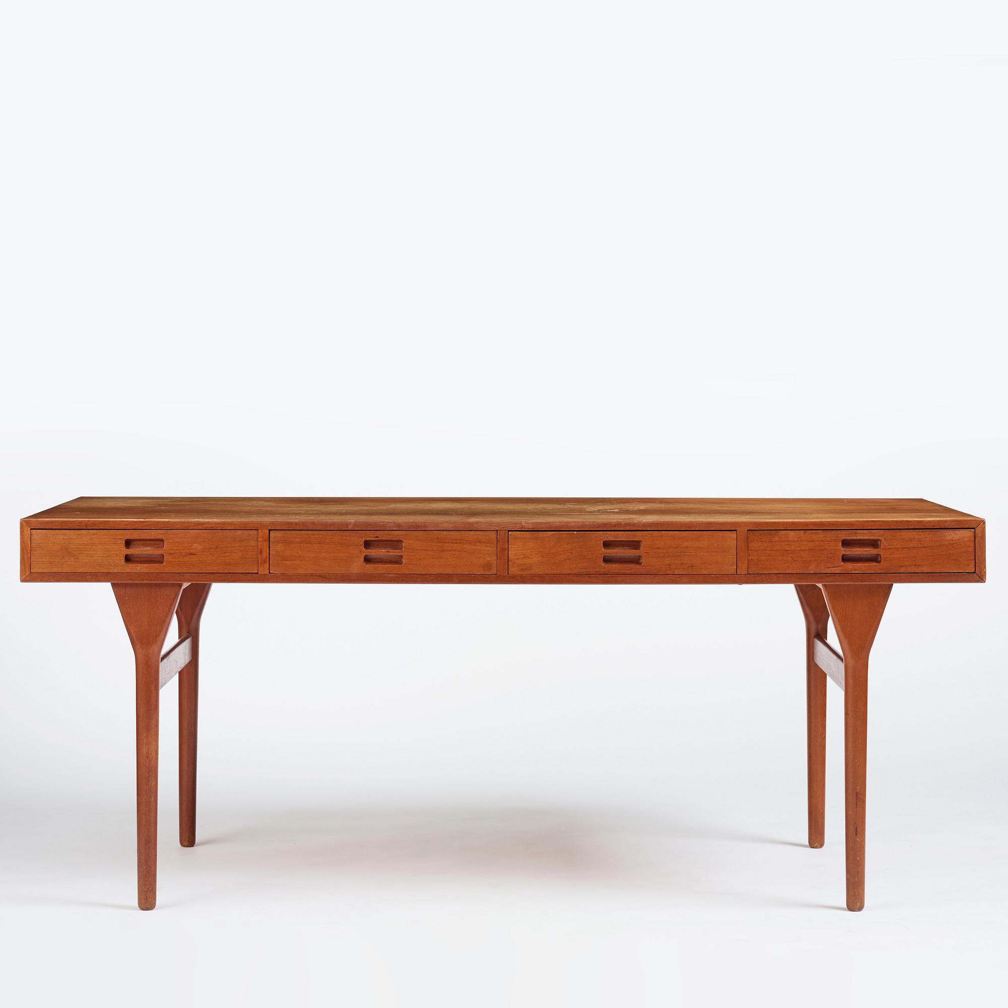 Nanna Ditzel, a teak desk, Søren Willadsen, Denmark 1960s.