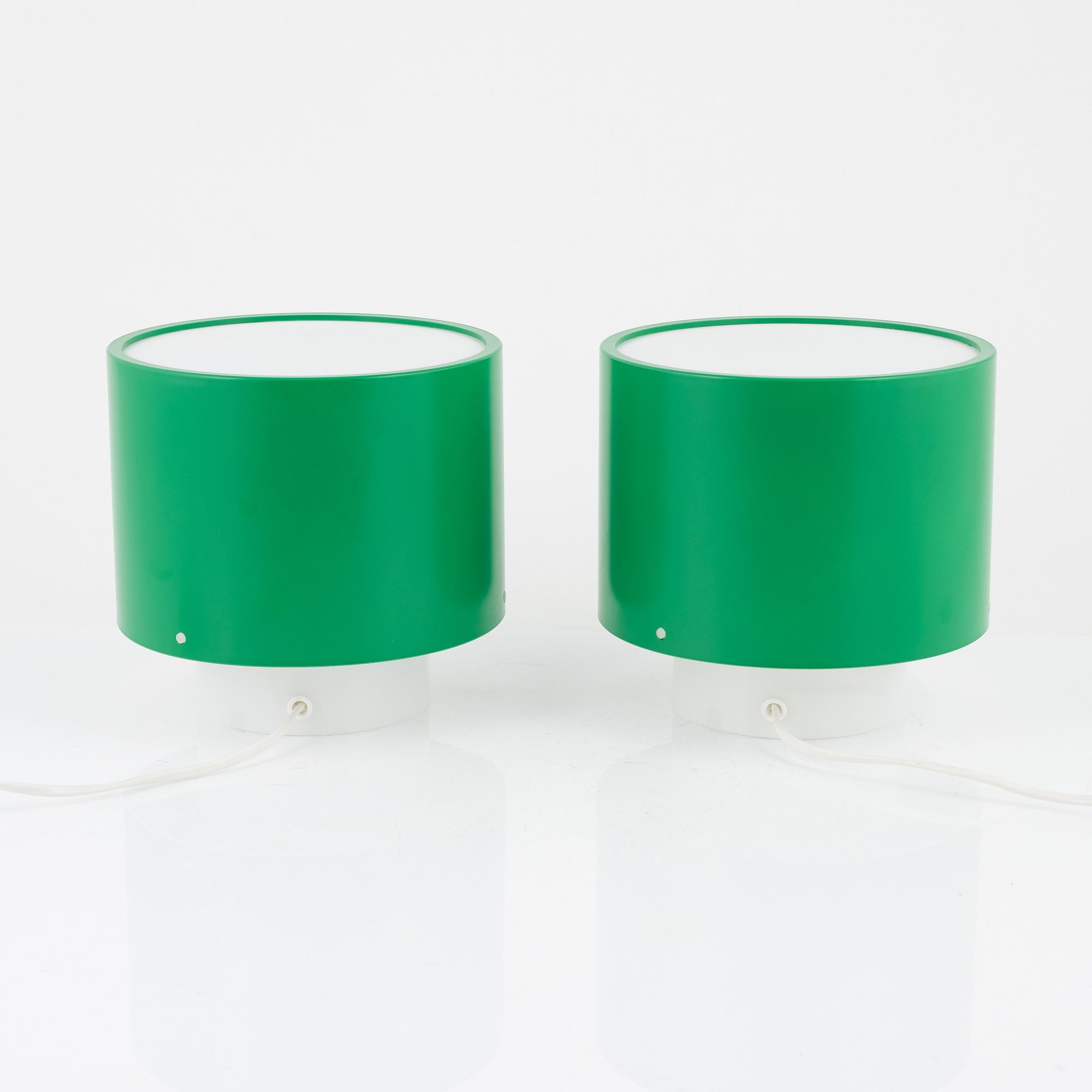 Uno & Östen Kristiansson, a pair of acrylic table lights, Luxus, Vittsjö.
