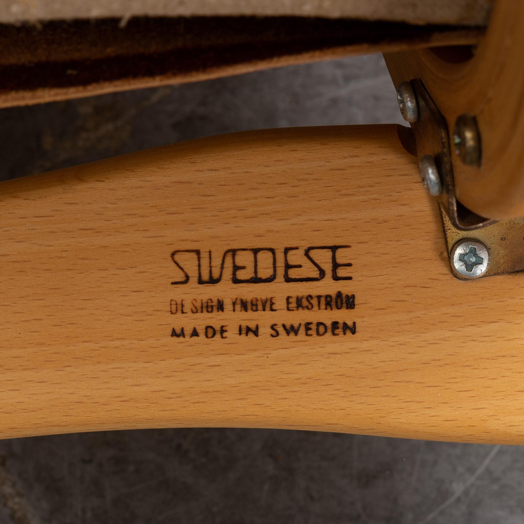 Yngve Ekström, fåtölj, "Laminett", Swedese, modern tillverkning.