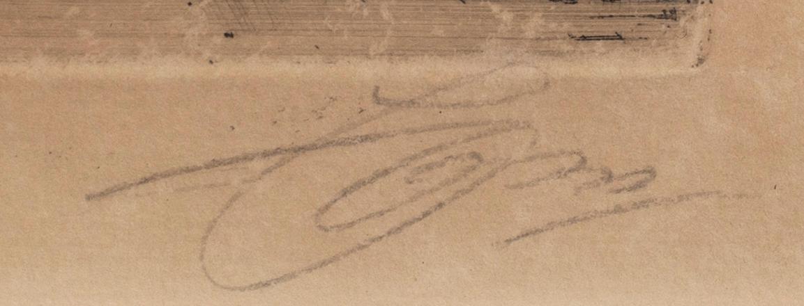 Anders Zorn, a signed etching from 1917.