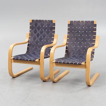 Alvar Aalto, fåtöljer, ett par, modell 406, 2000-tal.