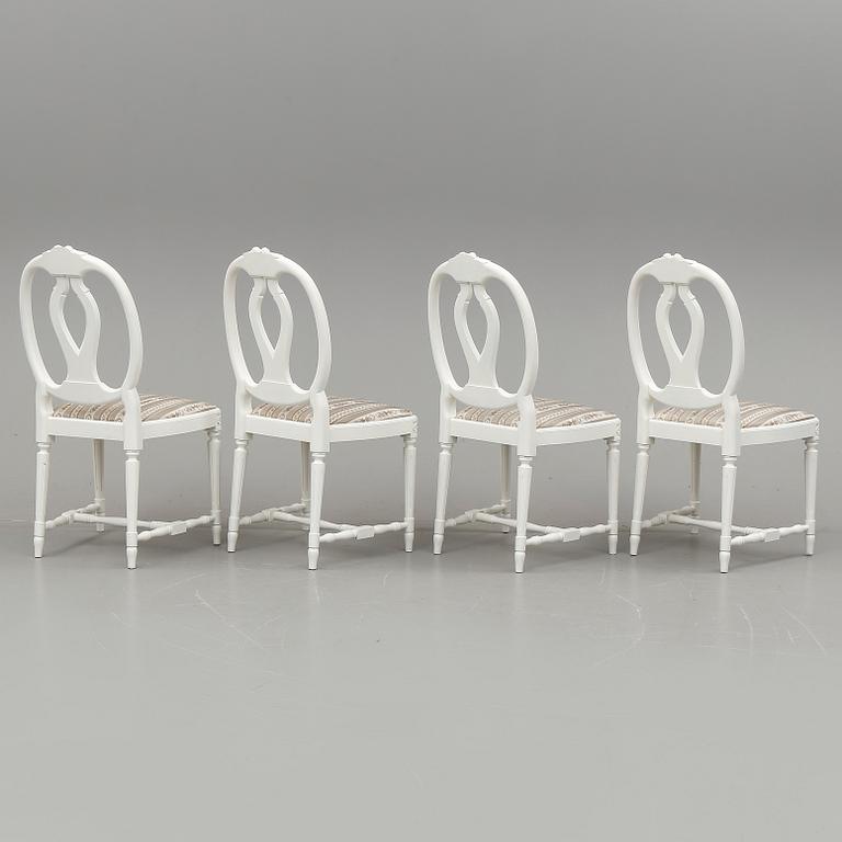 STOLAR, 4 stycken. Gustaviansk stil, 1900-talets andra hälft.