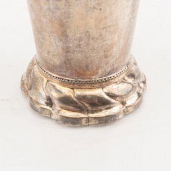 A Swedish 18th century silver beaker dated 1766, weight 280 grams.
