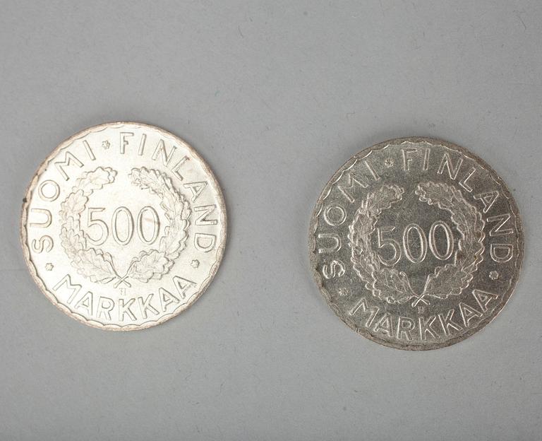 OLYMPIAMYNT 500 FIM, 2 st, HELSINGFORS OLYMPISKA SPEL 1952.