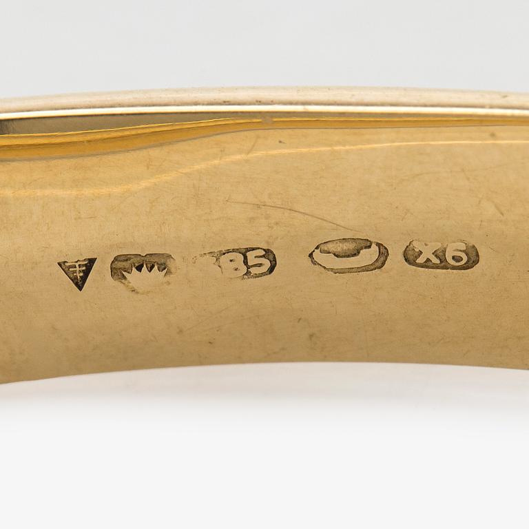 Armring, 14K guld, Tillander, Helsingfors 1951.