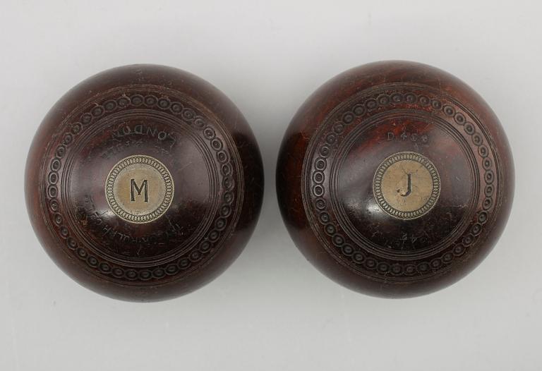 BOWLINGKLOT, 2 st, Taylor Rolph & Co, England, omkring år 1900.