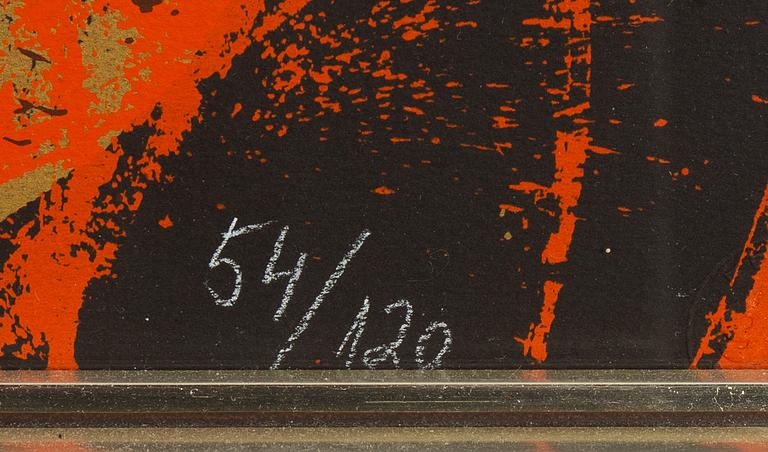 Arman, silkscreen in colours, signed 54/120.