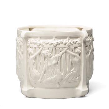 30. Alf Wallander, An Alf Wallander art nouveau creamware flower pot, Rörstrand, Sweden.