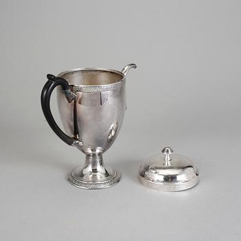 KAFFEKANNA, pläter, troligen sydeuropa 1800-tal.