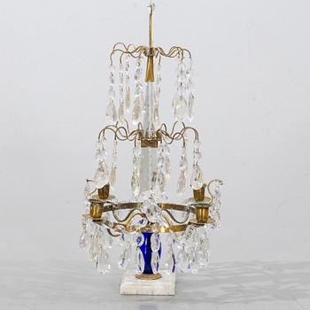 A Gustavian style candelabrum, mid 20th Century.