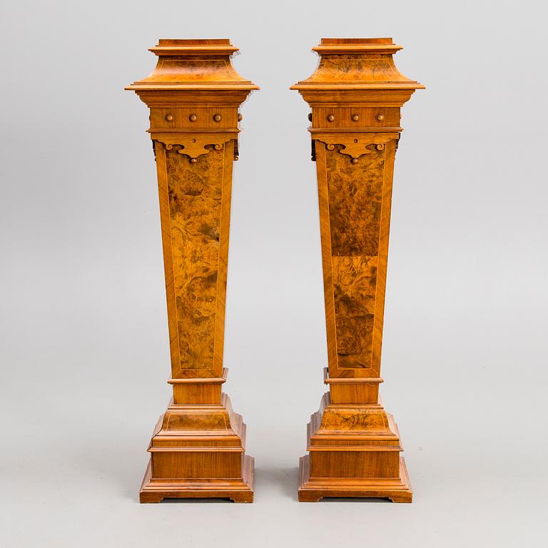 A PAIR OF PEDESTALES, Sweden, late 19th century.