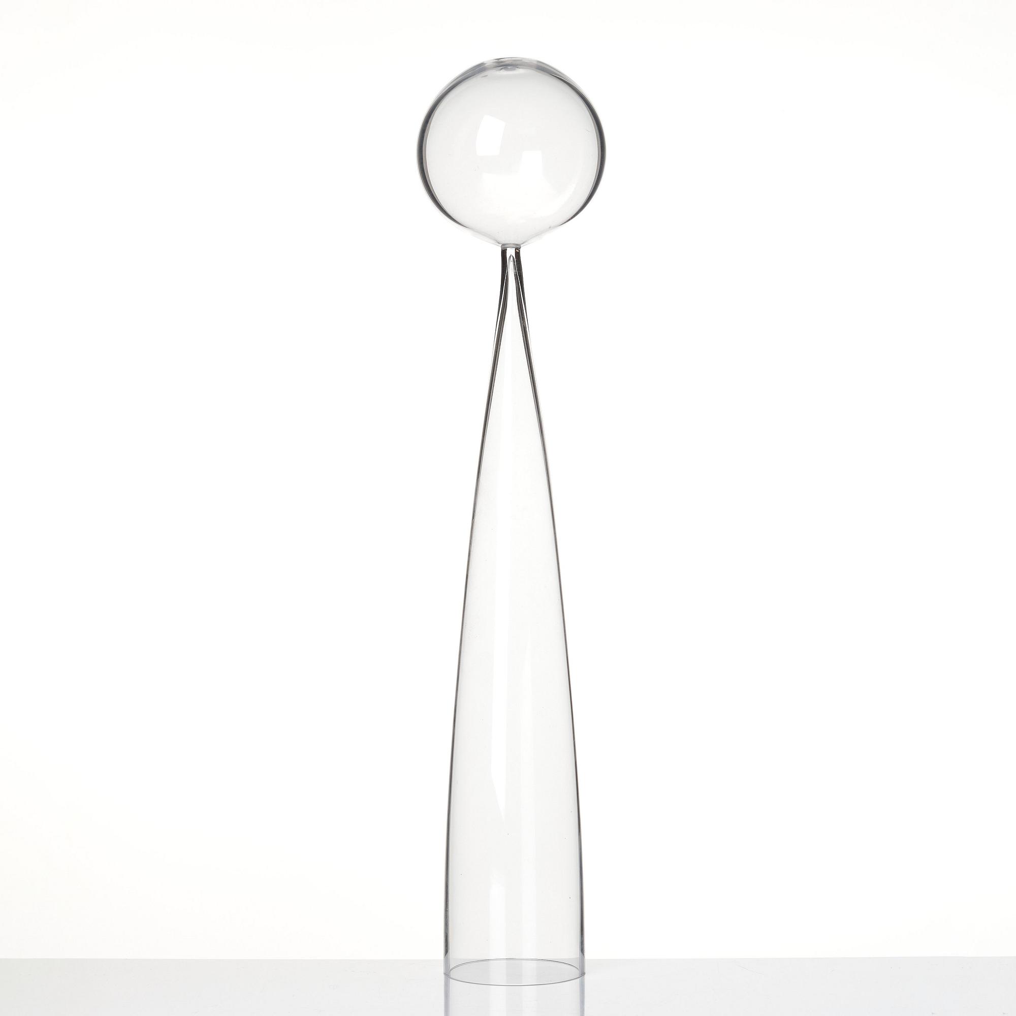 John Selbing, skulptur, "Klot över kon", glas, Orrefors ca 1954.