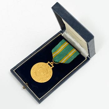 Medalj, 18K guld, Sporrong, Stockholm, 1958.