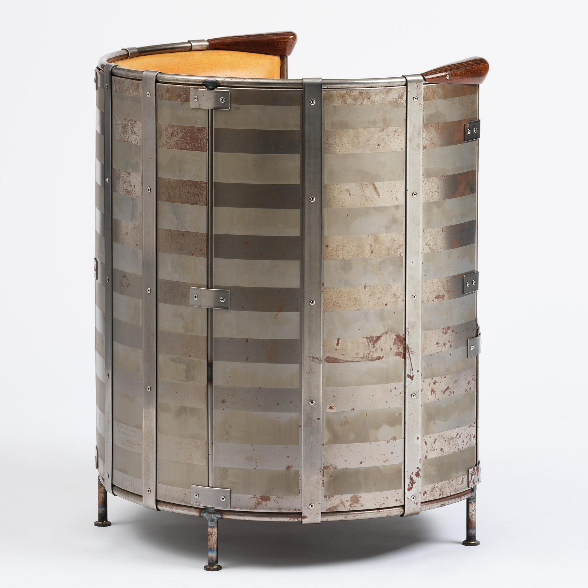 Mats Theselius, an "Älgskinnsfåtöljen" armchair, ed. 230/360, Källemo, Värnamo, post 1991.