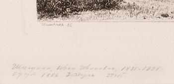 IVAN IVANOVITCH SHISKIN, etching, signed and dated -86, in the print.