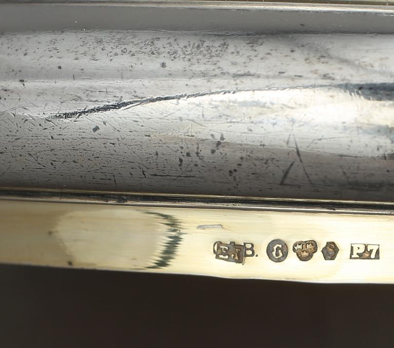 DRYCKESKANNA, silver, E Johansson, Gävle, 1917. Vikt ca 756g.