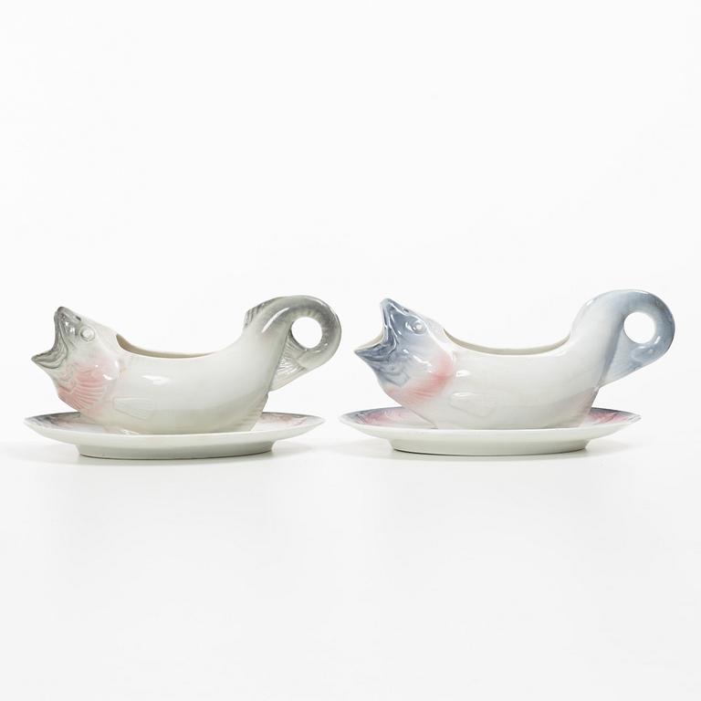 Såskannor, ett par, flintgods. Göteborg, omkring 1900.