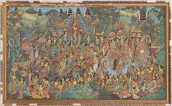 Oidentifierad konstnär, "Motiv från Batuem", Bali, 1900-tal.