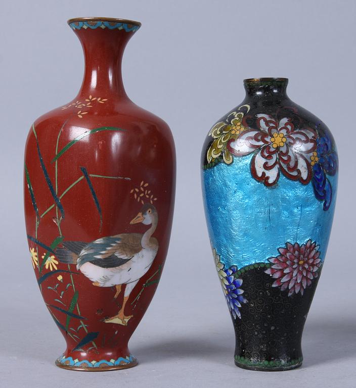 VASER, 6 st, cloisonné, 1900-talets första kvartal.