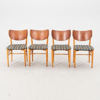 Henning & Eva Koppel, a set of four teak 1950s charis.