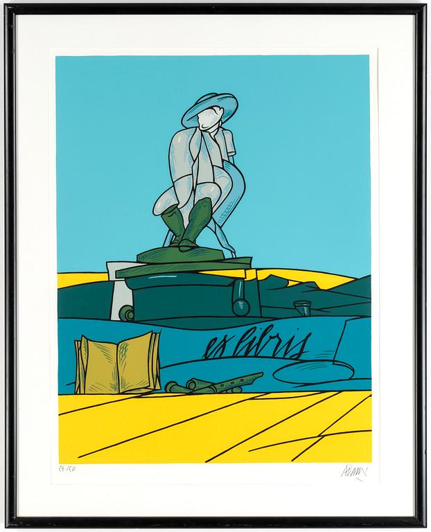 VALERIO ADAMI, färgserigrafi, signerad och numrerad 54/150.