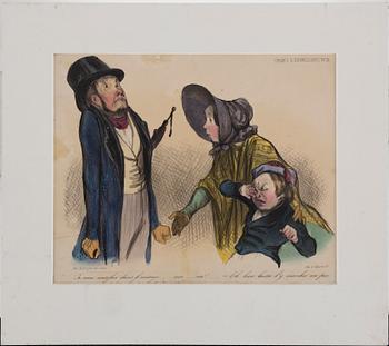 HONORÉ DAUMIER, among others,  lithographs, 9, stamped signature.