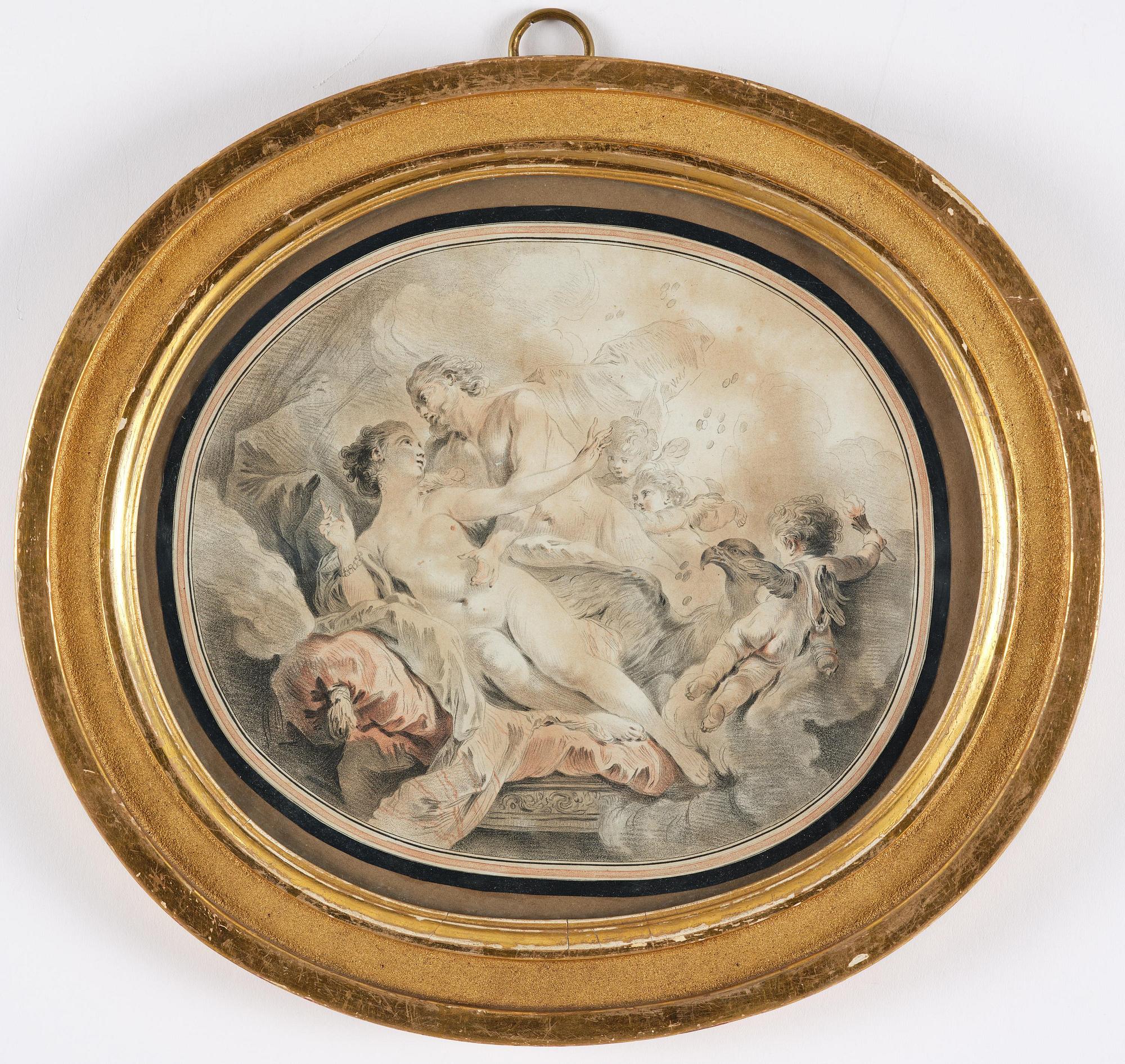 Francois Boucher, circle of/follower of, Love scenes, a pair.