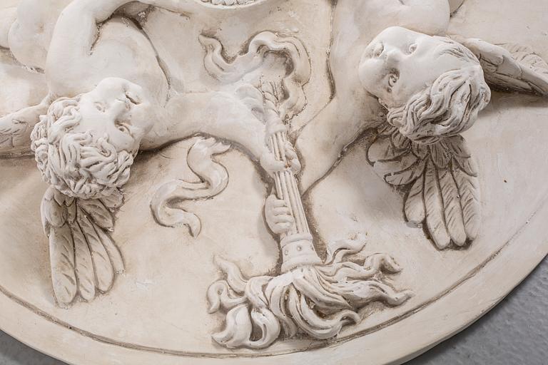 A stucco ornament in plaster, second half of the 20th century.