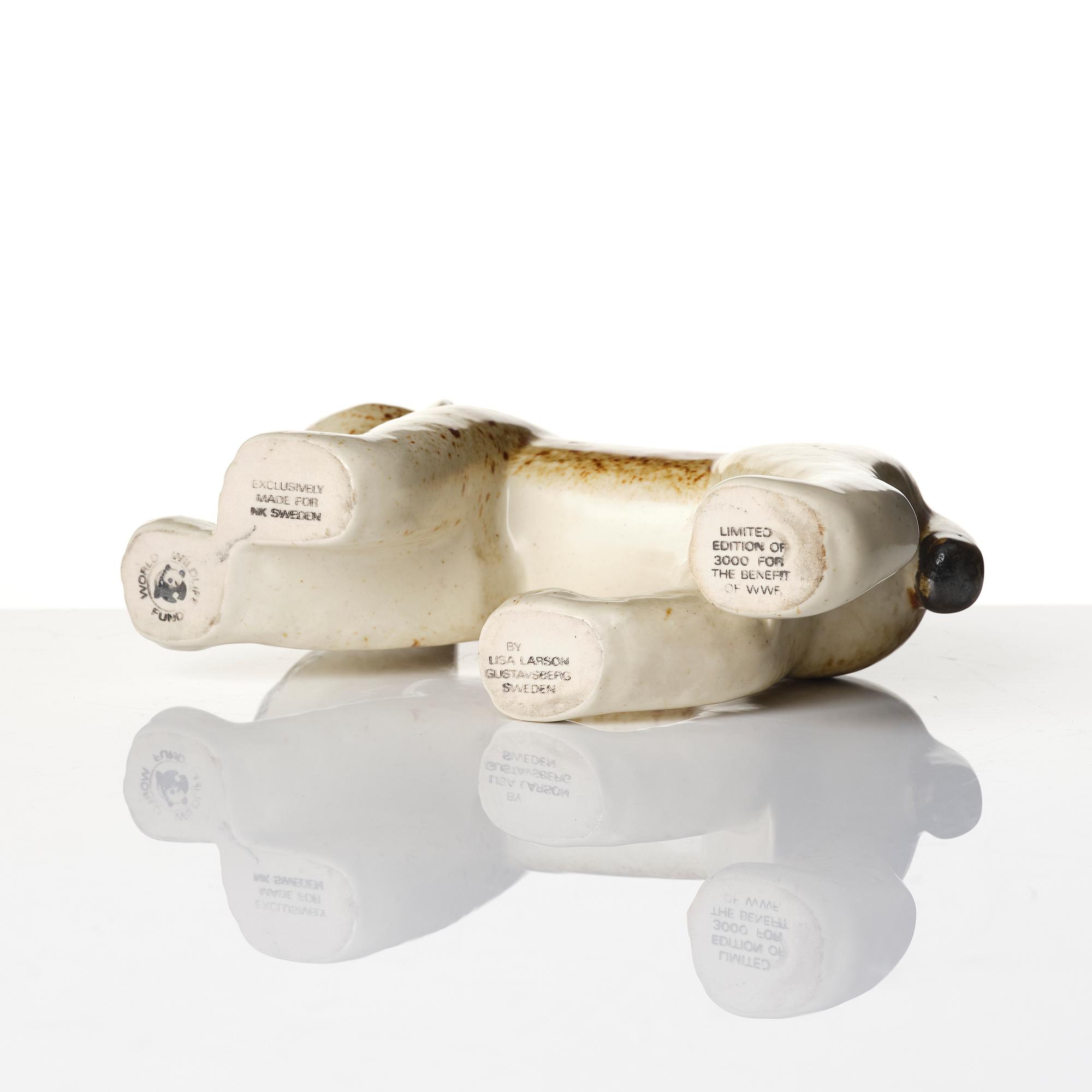 Lisa Larson, Figure, Lynx, stoneware, Gustavsberg for the Nordic Company/WWF.