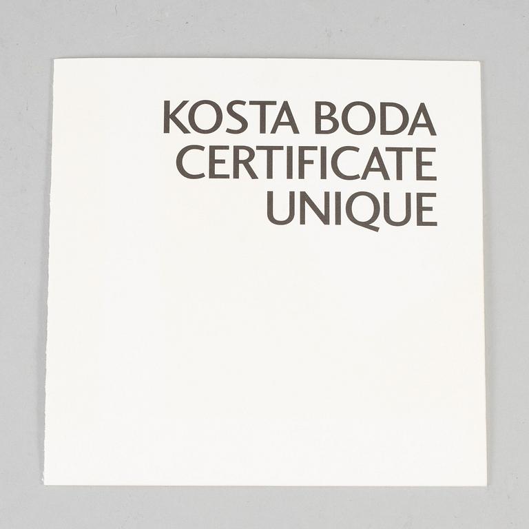 BERTIL VALLIEN, a unique Swedish artglass sculpture "Powerfigure", Kosta Boda,