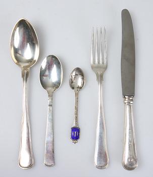 PARTI BESTICK, 31 delar, silver, mestadels Danmark, 1900-tal.