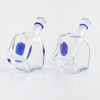 Erik Höglund, two carafes, Studioglas Strömbergshyttan, 1992.