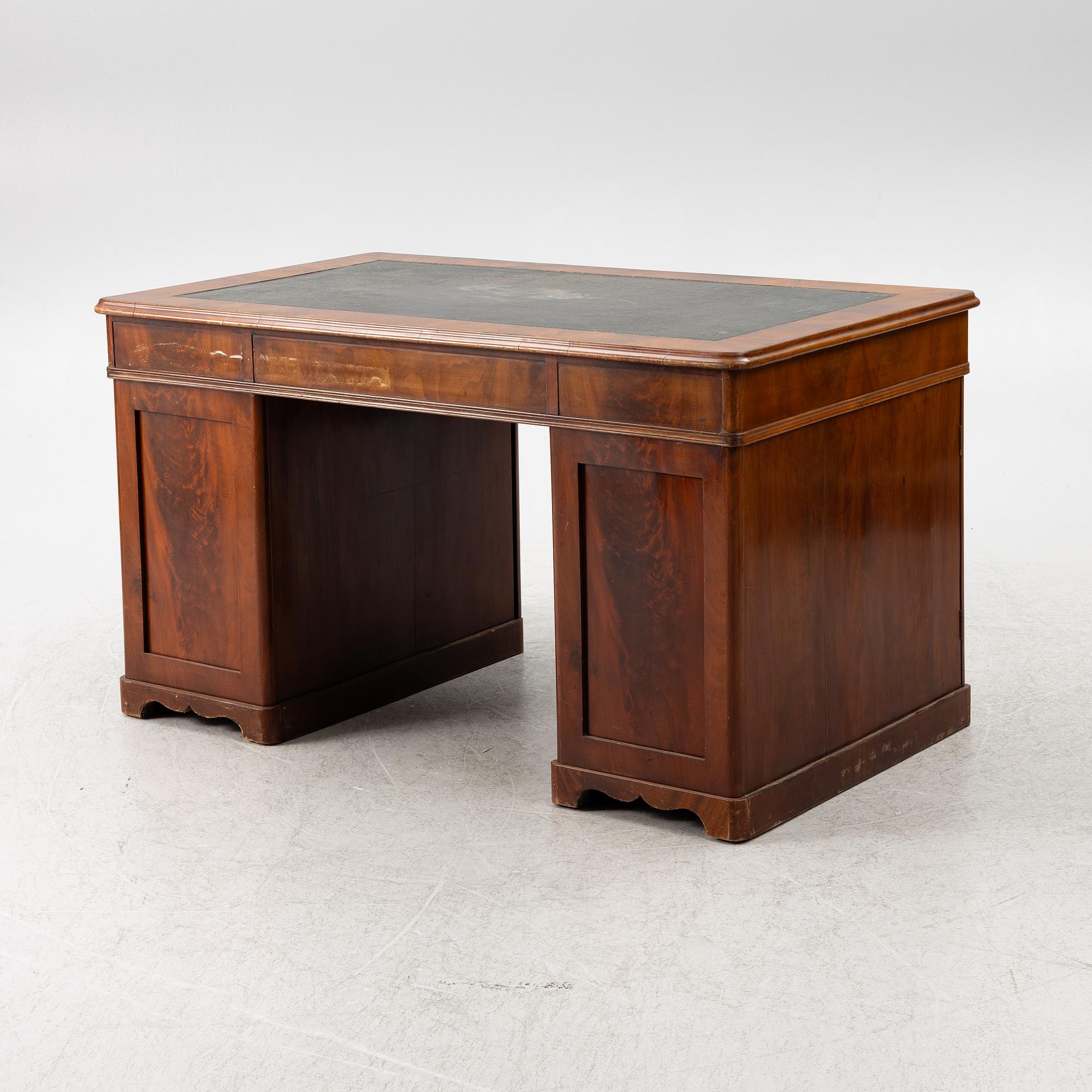 August Saul, skrivbord, Stockholm, 1800-tal.